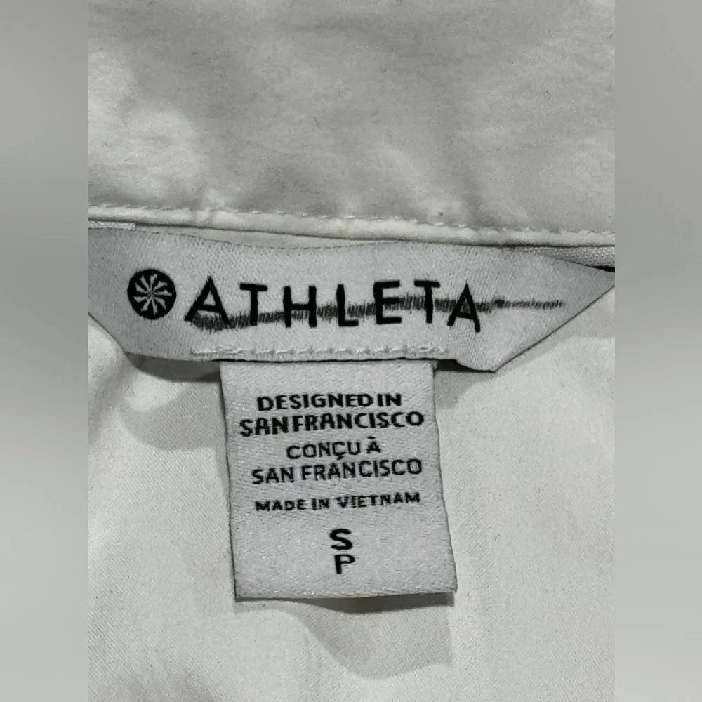 ATHLETA Performance Poplin Dress Small | White #601542 Has Pockets! - Picture 3 of 8